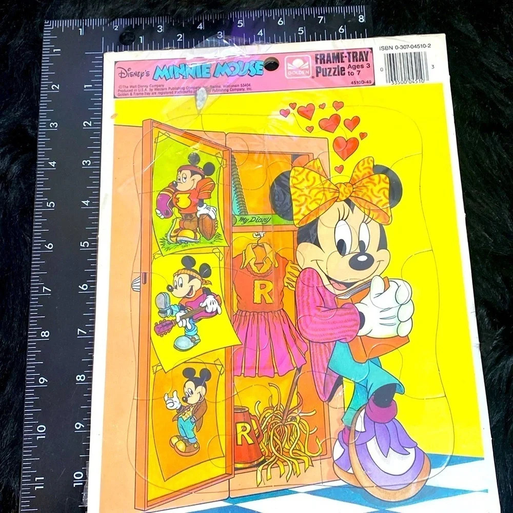 Disney vintage Disney Golden Frame Tray Puzzles Donald & Minnie cheerleader